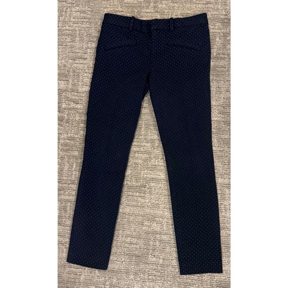 Gap 3 Pair Bundle Career Skinny Ankle Pants Pindot White, Burgundy, Navy Tile 2R - Picture 10 of 15